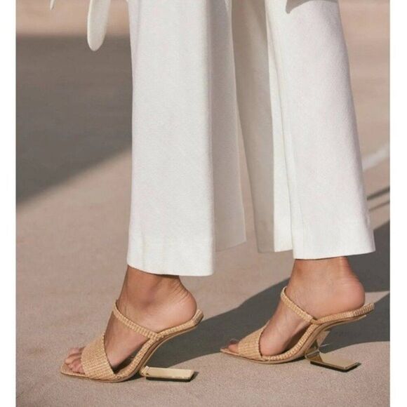 Cult Gaia BLACK Rene Cut-Out Heel Sandals, x Revolve, New, EU 38 - Picture 3 of 16